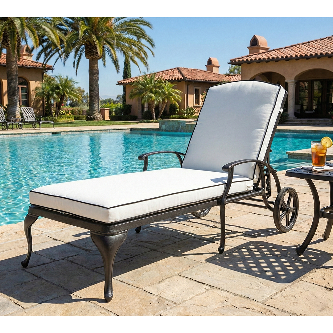 Wrought Iron Cast Lounger 